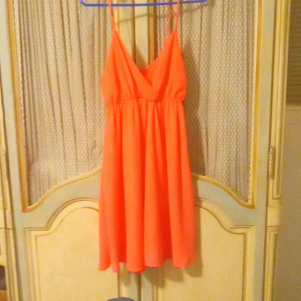 Charlotte Russe Dress, Coral, Size Medium